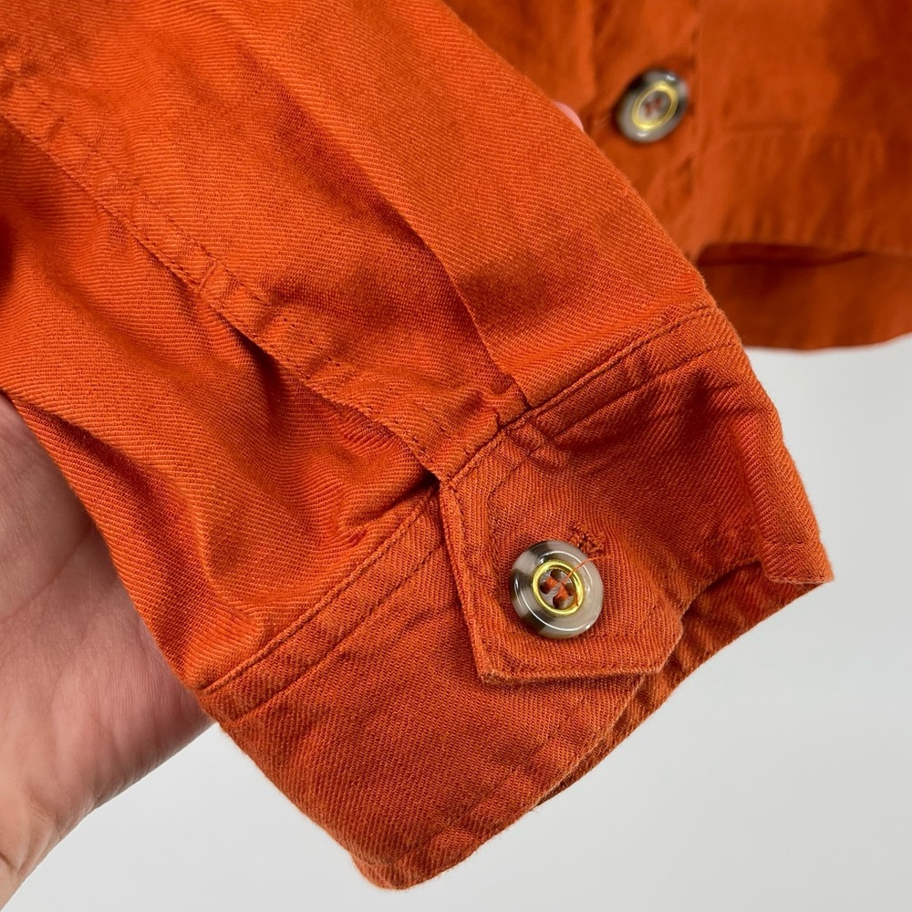 Chico's Linen Blend Button Front Shacket, Burnt Orange, Women's XL (3) - Picture 3 of 6